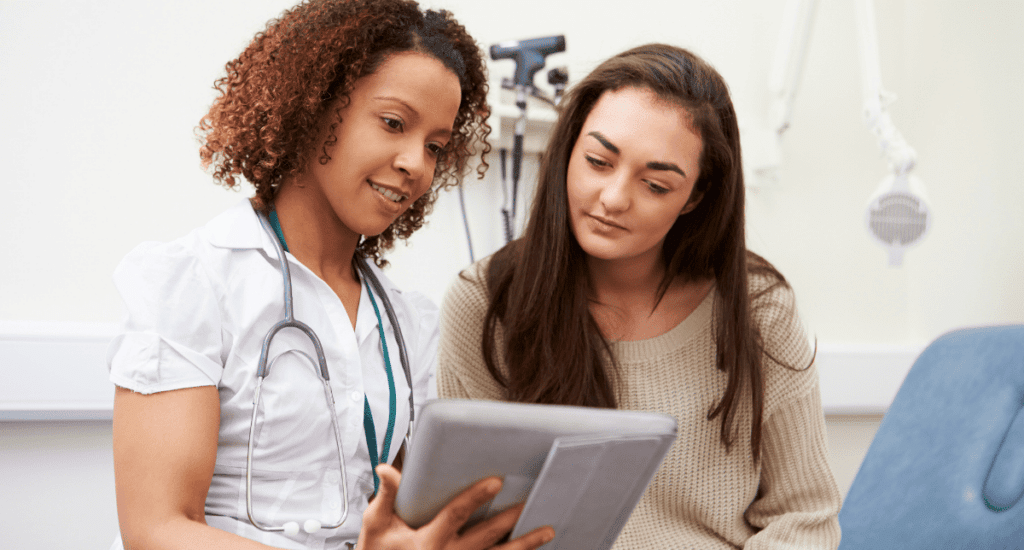 Nurse Practitioner with Patient